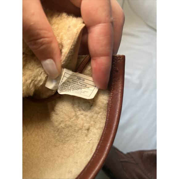 Ugg Belcloud Duck Boot Tall Sheepskin Shearling Lined Size 6.5 37.5 Brown 1900 - Picture 14 of 16